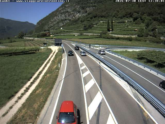 Webcam Mori Ovest — verso il Garda
