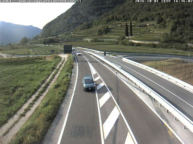 Webcam Mori Ovest — verso il Garda