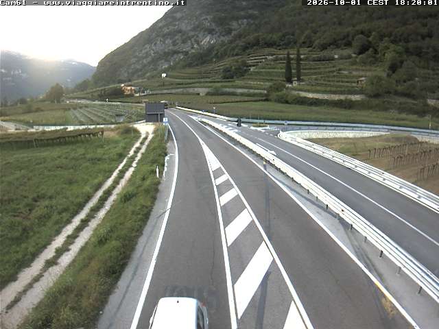 Webcam Mori Ovest — verso il Garda
